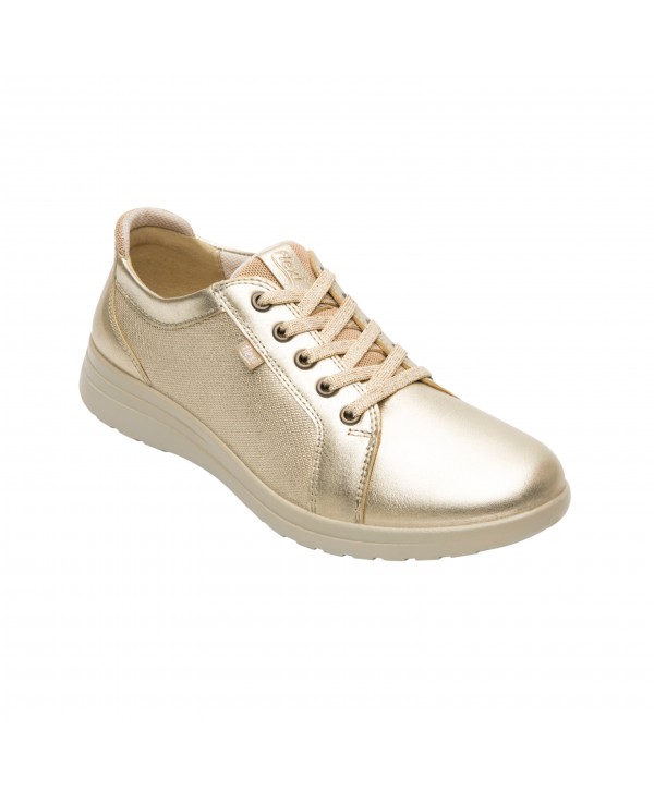 Sneaker De Confort Casual Flexi Con Plantilla Removible - 102009 Oro