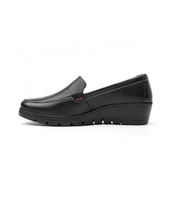 Loafer Con Plataforma Flexi Para Mujer Con Suela Extra Ligera Estilo 104806 Negro 