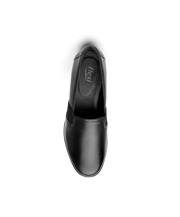 Zapato De Confort Flexi Con Cuña De Alto Brillo - 45211
