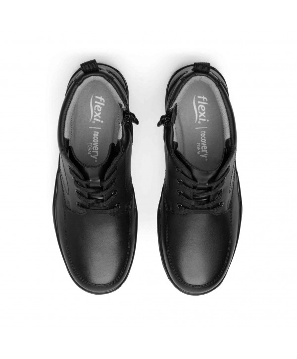 Zapato Escolar Flexi Para Niño Con Recovery Form Estilo 59920 Negro 