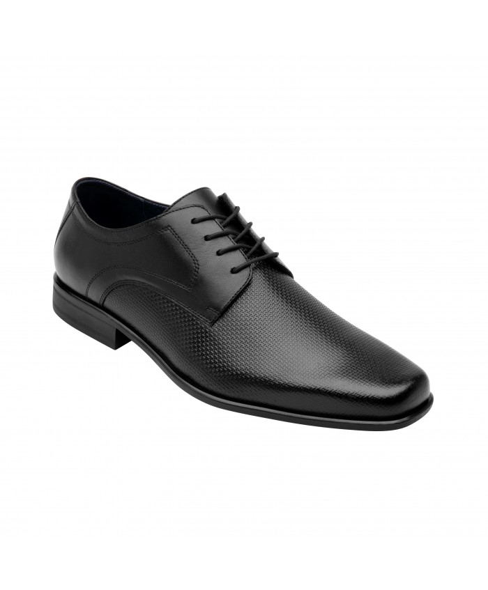 Zapato De Vestir Oficina Piel Grabada Para Hombre - Estilo 90718 Negro